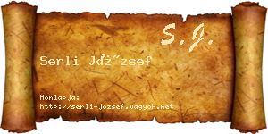 Serli József névjegykártya